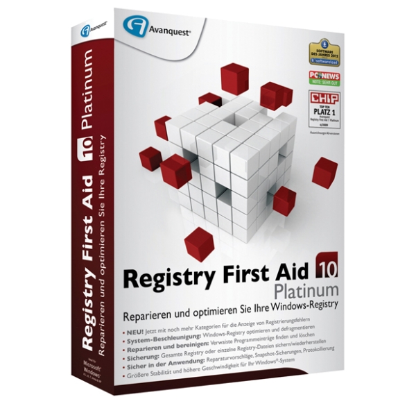 Avanquest Registry First Aid 10 Platinum, Télécharger
