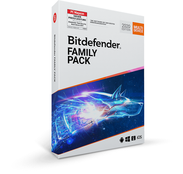 Bitdefender Family Pack 2020, jusqu'à 15 appareils, 1-3 ans version complète